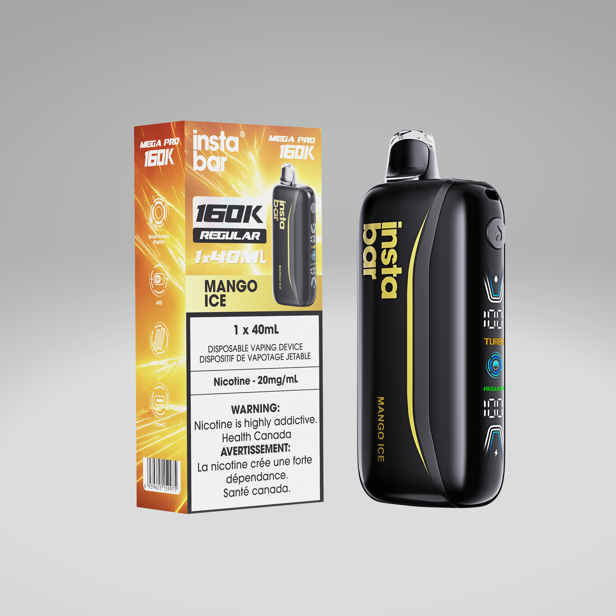 Insta Bar Mega Pro 160K (4pc/Carton) [Federal]