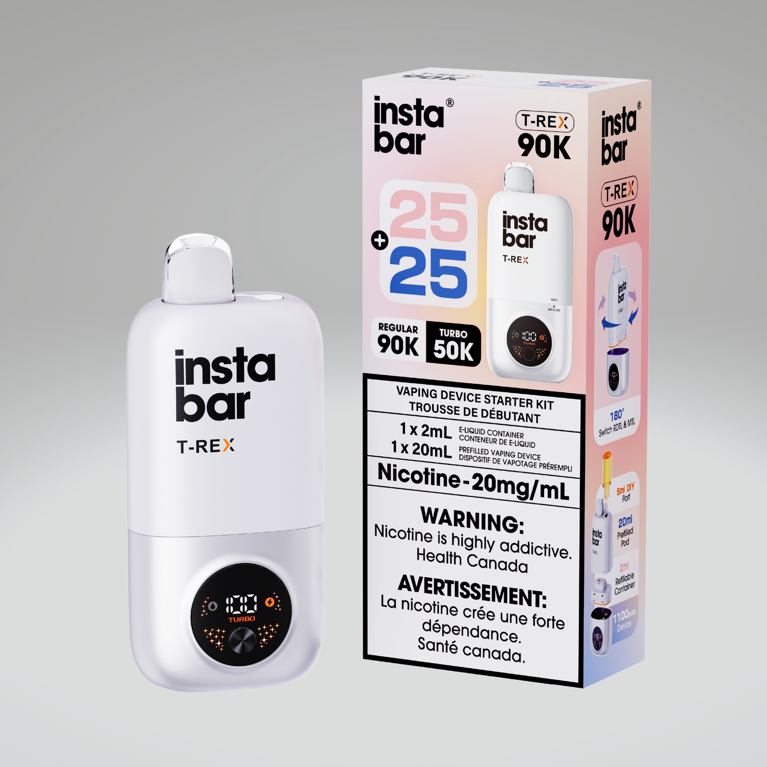 Insta Bar TRex 90K (4pc/Carton) [Quebec] {Starter Kit}