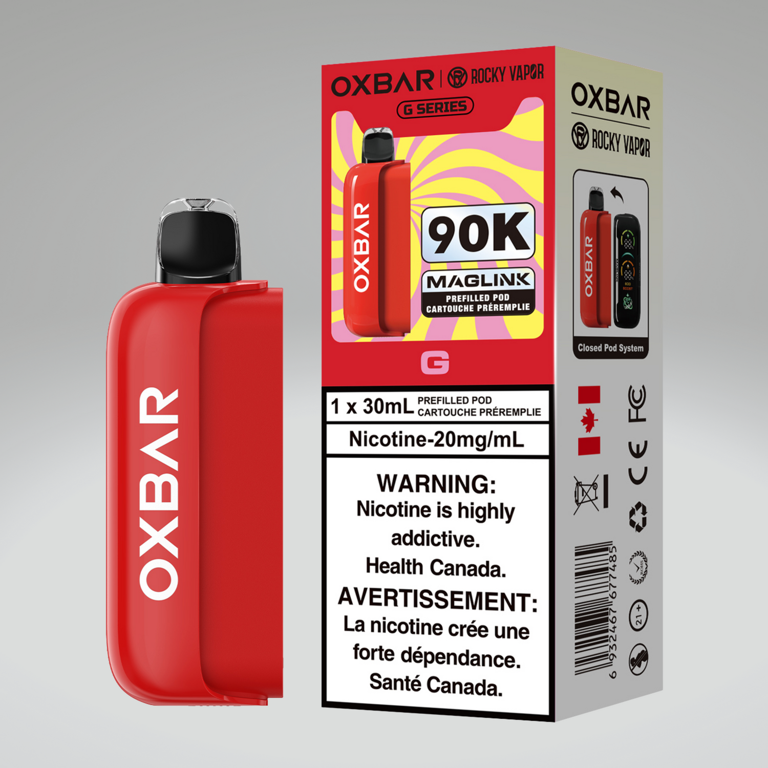 Rocky Vapor Oxbar Maglink (4pc/Carton) [Manitoba] {Prefilled Pods}