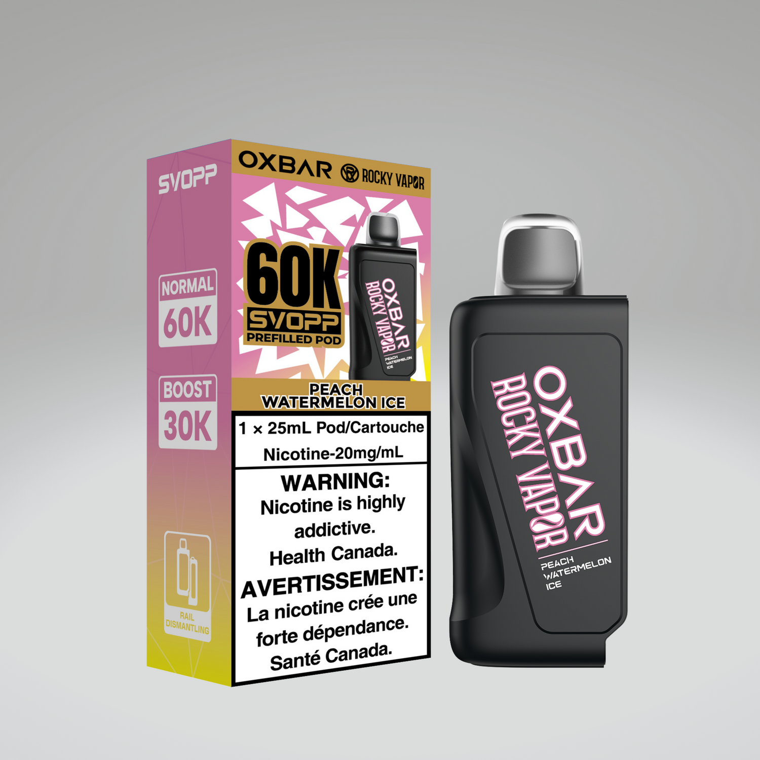 Svopp Rocky Vapor Oxbar 60K {Prefilled Pods} (4pc/Carton) [Federal]