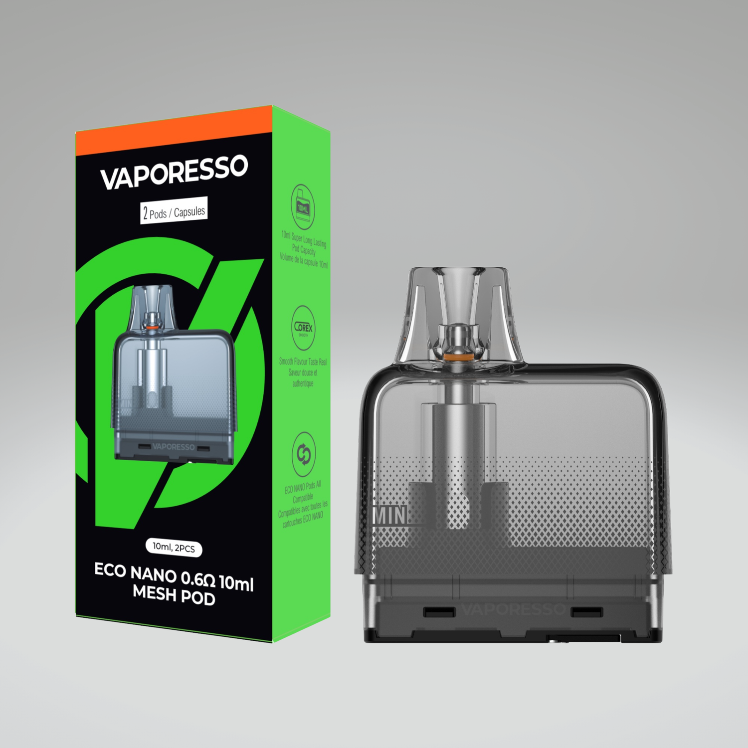 VAPORESSO ECO NANO REPLACEMENT POD (2 PACK) [CRC]