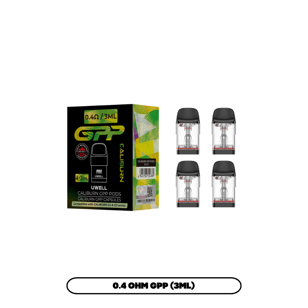 UWELL CALIBURN GPP 0.4 OHM REPLACEMENT POD 3ML (4 PACK) [CRC]