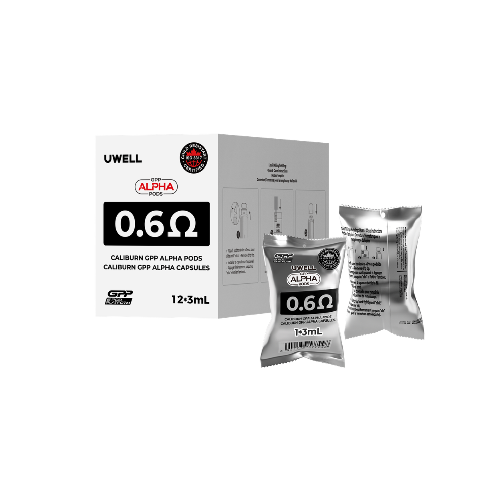 UWELL CALIBURN GPP ALPHA 0.6 OHM REPLACEMENT POD 3ML (12 PACK) [CRC]