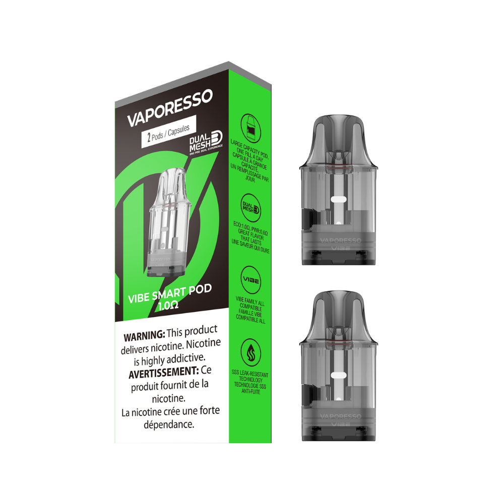 VAPORESSO VIBE 1.0 OHM REPLACEMENT POD (2 PACK) [CRC]