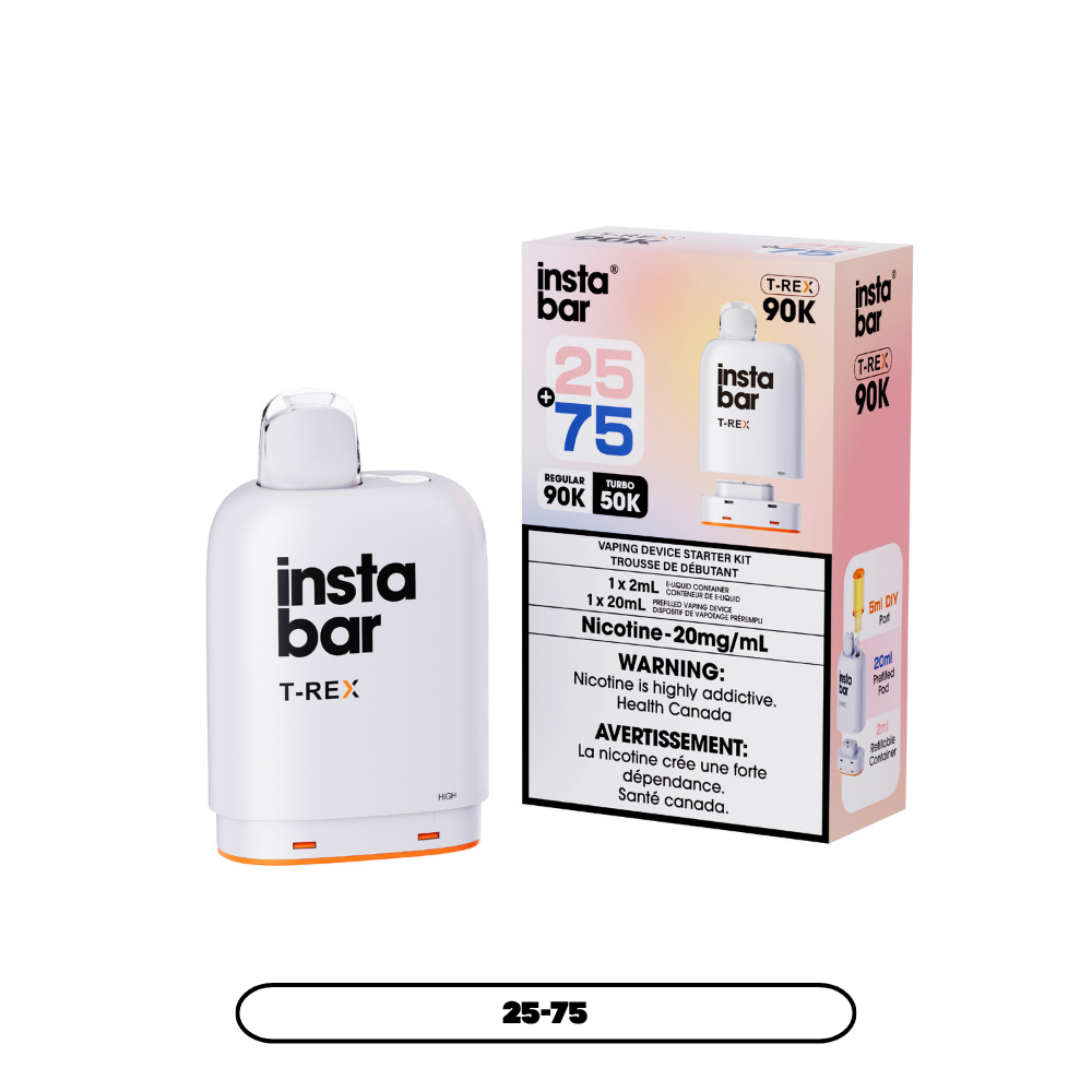 Insta Bar TRex 90K - 25+75 (4pc/Carton) [QC] {Prefilled Pods}