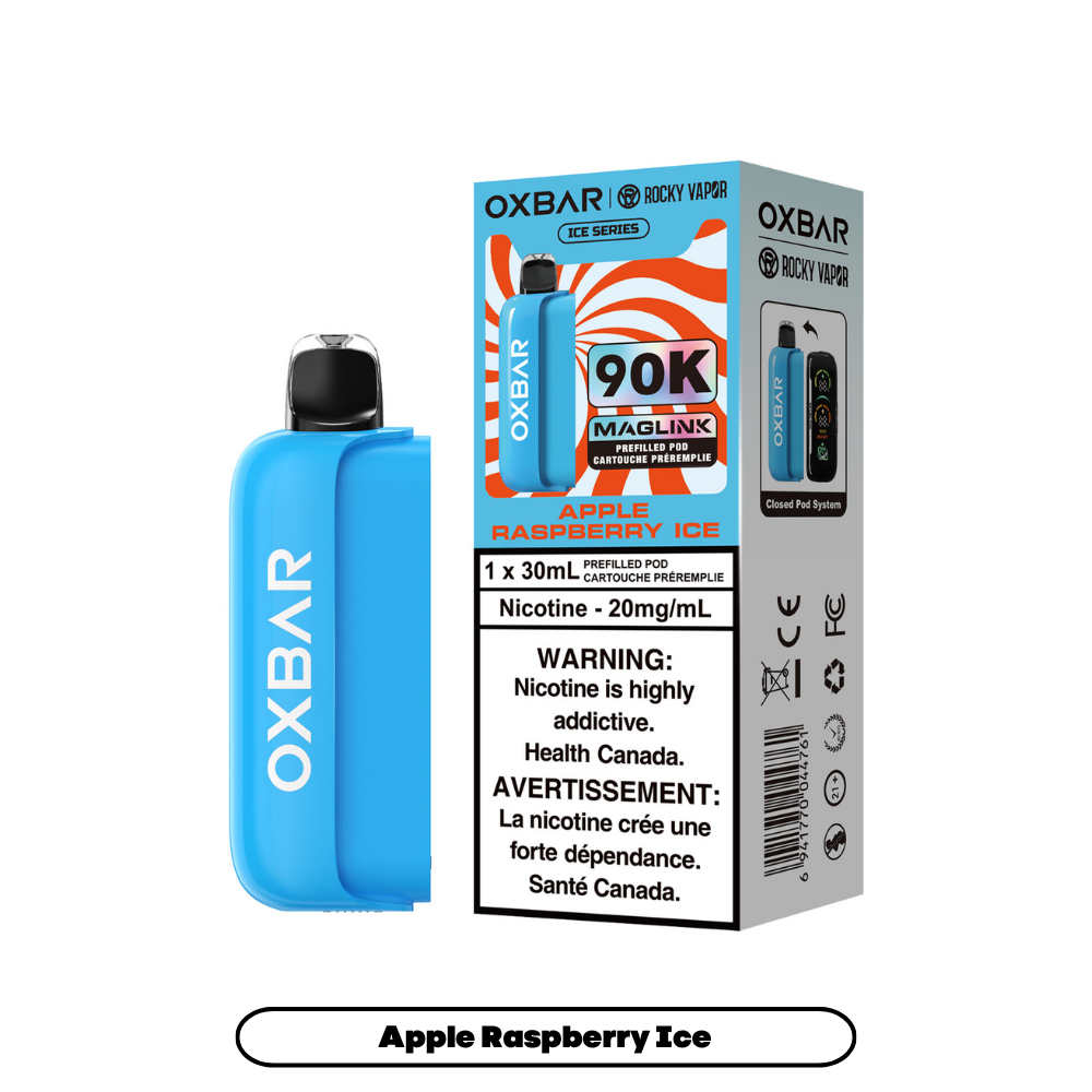 Rocky Vapor Oxbar Maglink - Ice Series - Apple Raspberry Ice (4pc/Carton) [Alberta] {Prefilled Pods}