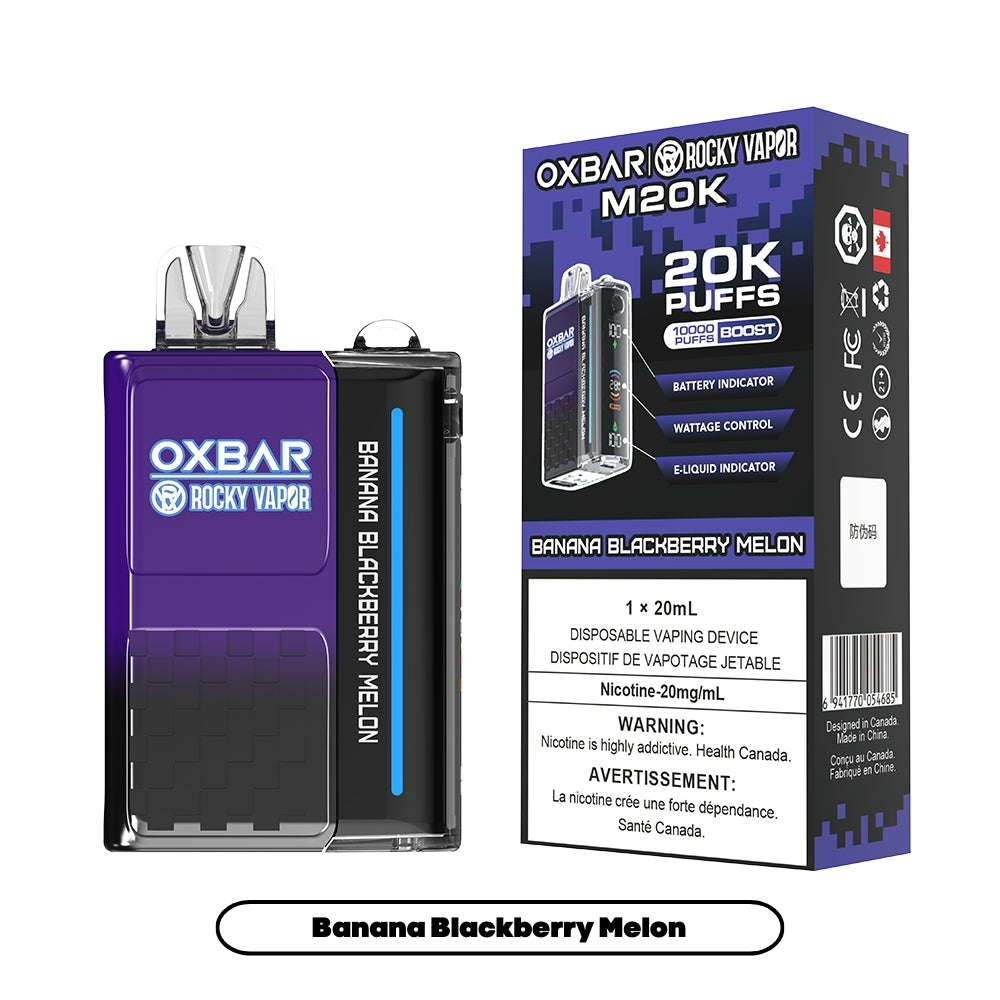 Rocky Vapor Oxbar M20K - Banana Blackberry Melon (5pc/Carton) [Ontario]