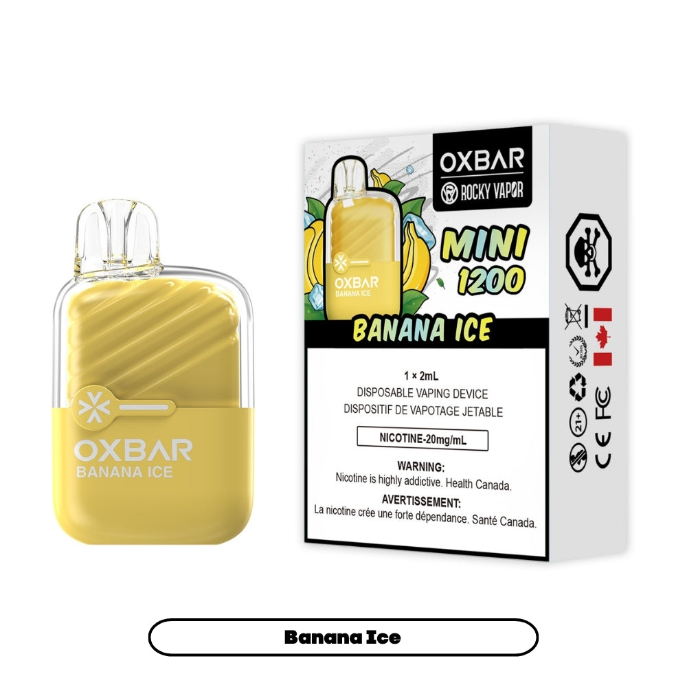 Rocky Vapor Oxbar Mini 1200 - Banana Ice (5pc/Carton) [Ontario]