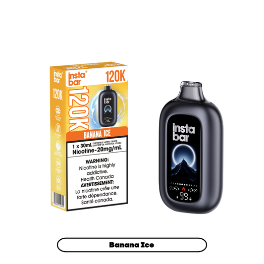 Insta Bar 120K - Banana Ice (4pc/Carton) [Manitoba]