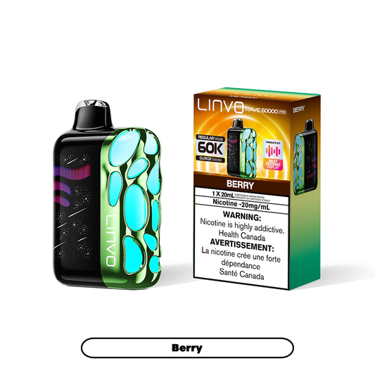 Linvo Rave 60000 Pro - Berry (4pc/Carton) [Manitoba]