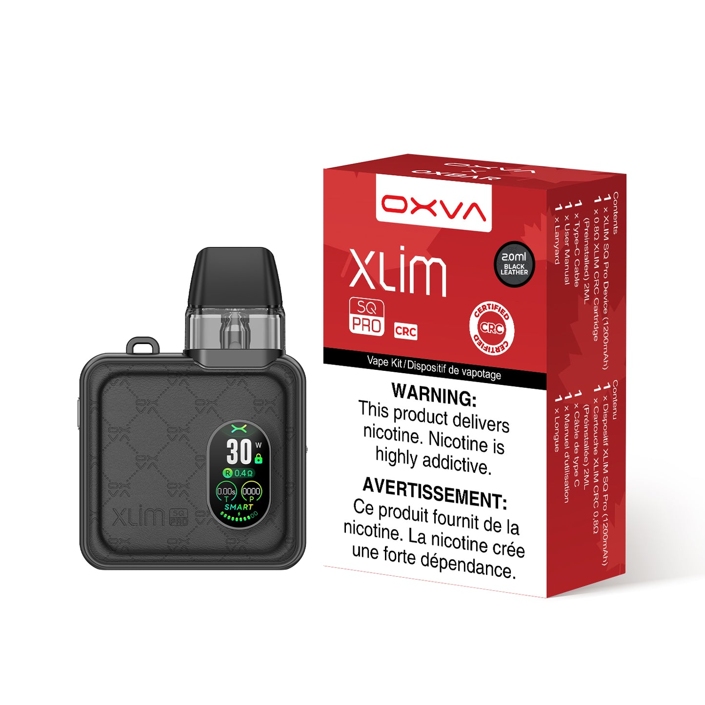 OXVA XLIM SQ PRO POD KIT [CRC] - Black Leather