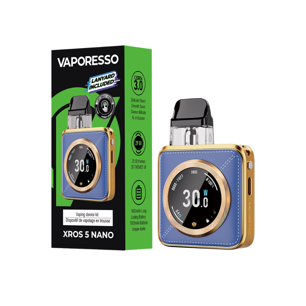 VAPORESSO XROS 5 NANO POD KIT [CRC] - BLUE LEATHERETTE