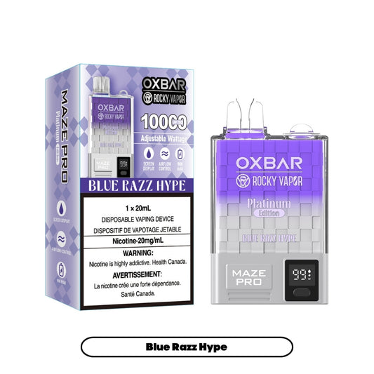 Rocky Vapor Oxbar Maze Pro - Blue Razz Hype (5pc/Carton) [Federal]