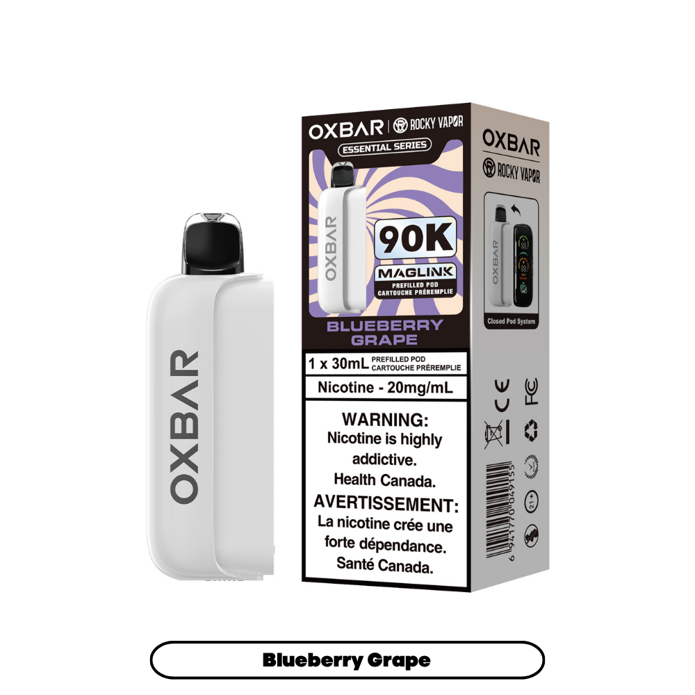 Rocky Vapor Oxbar Maglink - Essential Series - Blueberry Grape (4pc/Carton) [Manitoba] {Prefilled Pods}