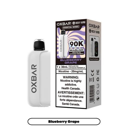 Rocky Vapor Oxbar Maglink - Essential Series - Blueberry Grape (4pc/Carton) [Alberta] {Prefilled Pods}