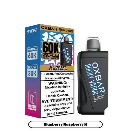 Svopp Rocky Vapor Oxbar 60K {Prefilled Pods} - Blueberry Raspberry H (4pc/Carton) [Ontario]