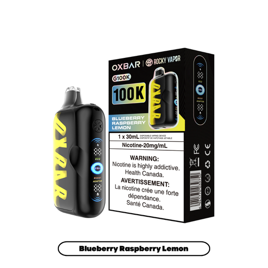 Rocky Vapor Oxbar G100K - Blueberry Raspberry Lemon (4pc/Carton) [Manitoba]