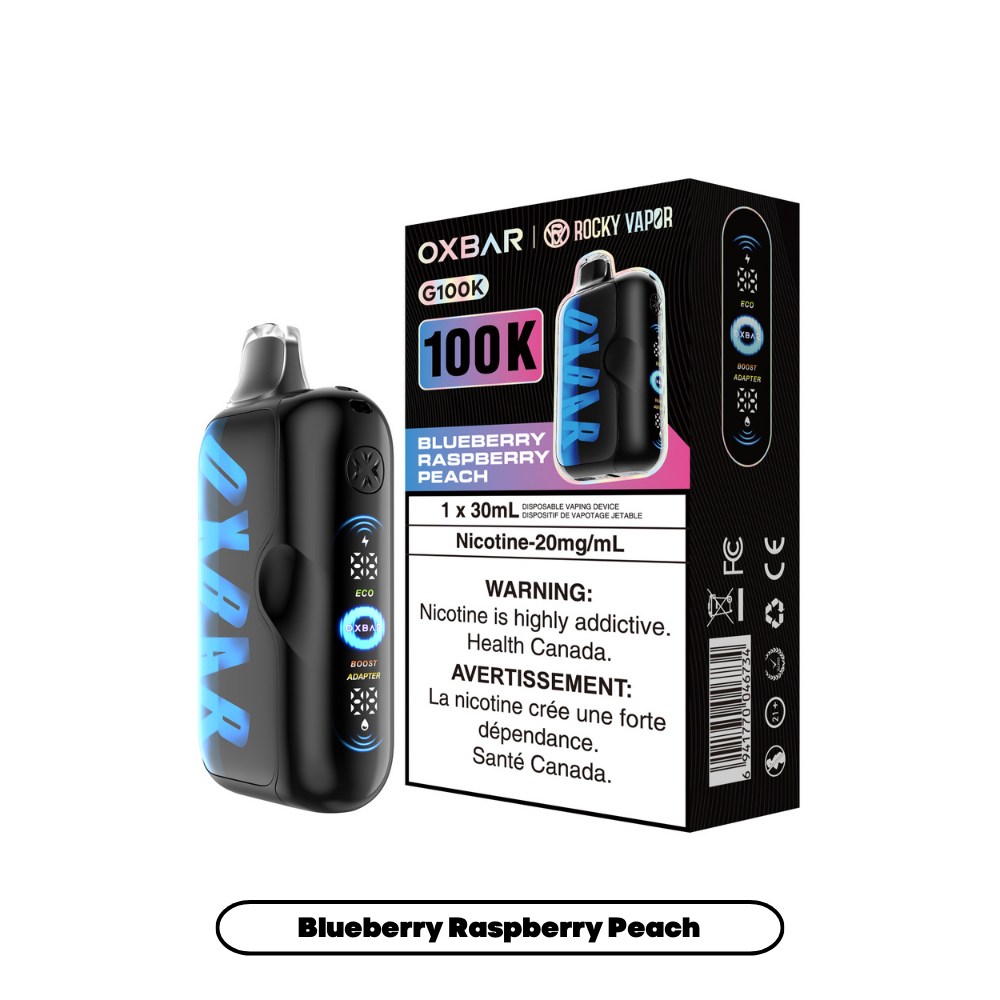 Rocky Vapor Oxbar G100K - Blueberry Raspberry Peach (4pc/Carton) [Alberta]