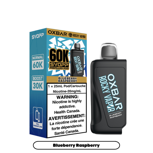Svopp Rocky Vapor Oxbar 60K {Prefilled Pods} - Blueberry Raspberry (4pc/Carton) [Ontario]