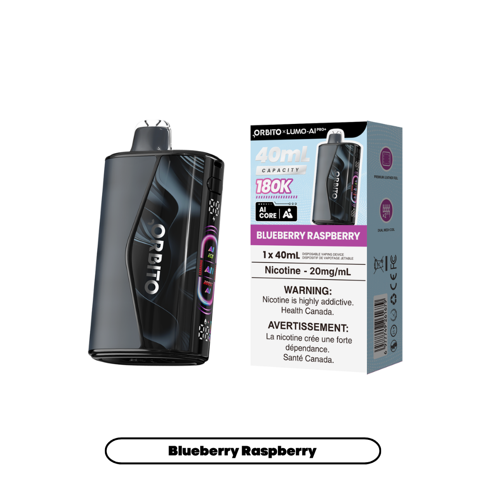 Orbito Lumo AI Pro+ 180K (20mg) - Blueberry Raspberry (4pc/Carton) [Alberta]