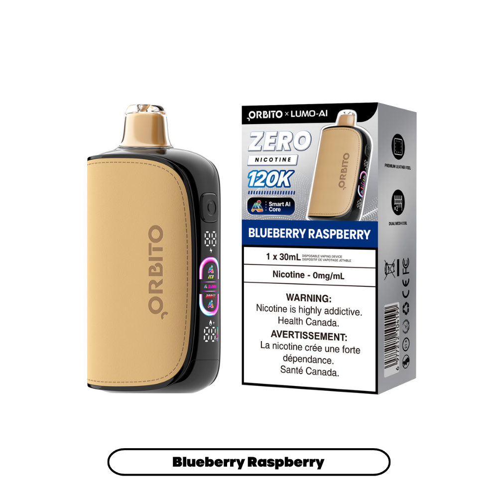 Orbito Lumo AI 120K (0mg) - Blueberry Raspberry (4pc/Carton) [Alberta]
