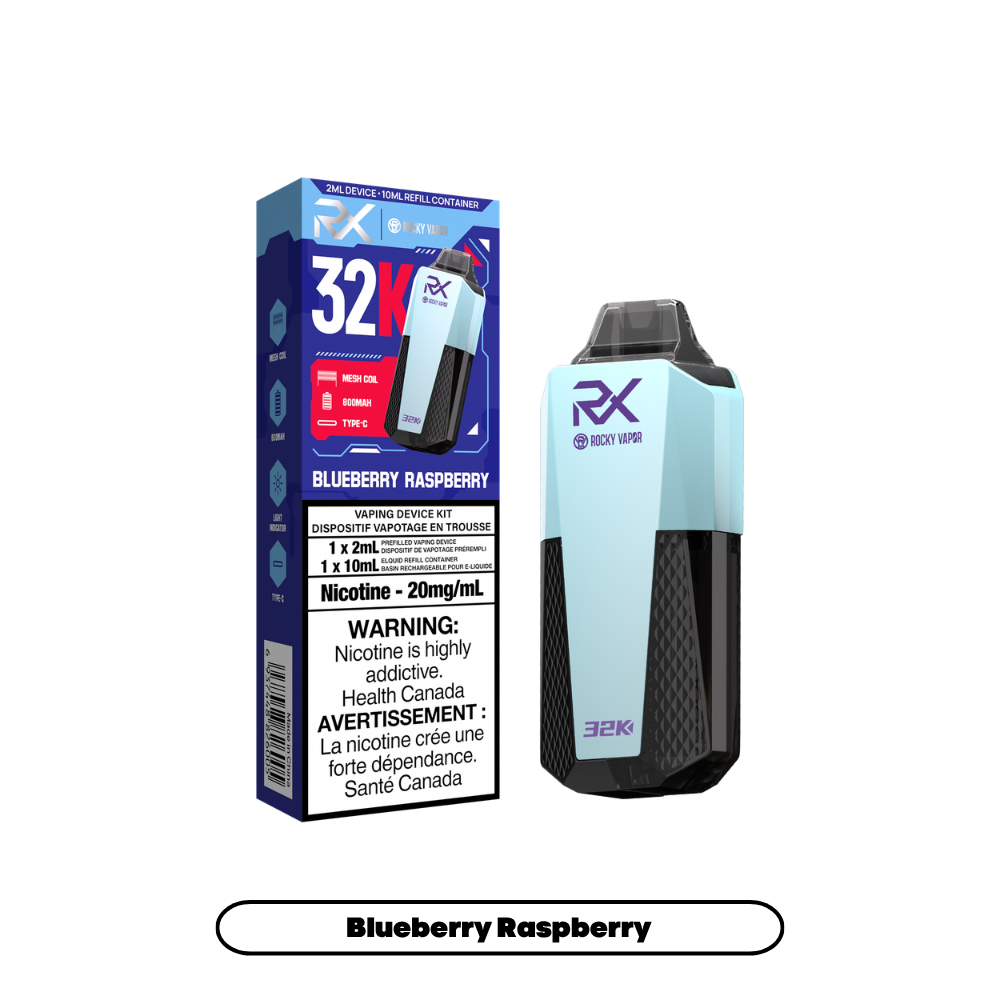 Rocky Vapor RX (2+10mL) 32K - Blueberry Raspberry (5pc/Carton) [Federal]