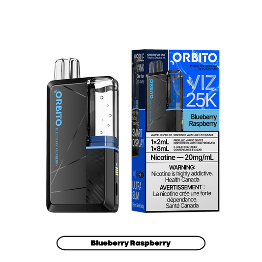 Orbito Viz 25K (2+8mL) - Blueberry Raspberry (5pc/Carton) [Federal]