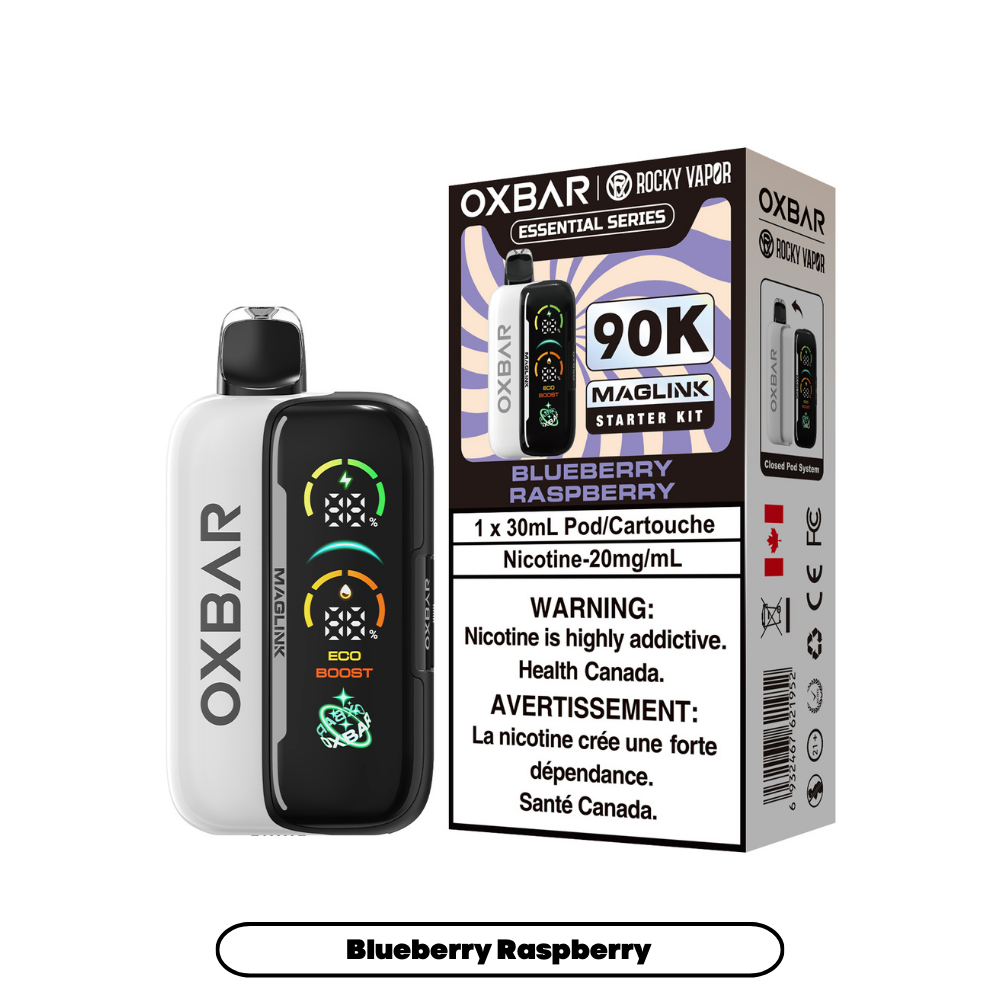 Rocky Vapor Oxbar Maglink - Essential Series - Blueberry Raspberry (4pc/Carton) [Ontario] {Starter Kit}
