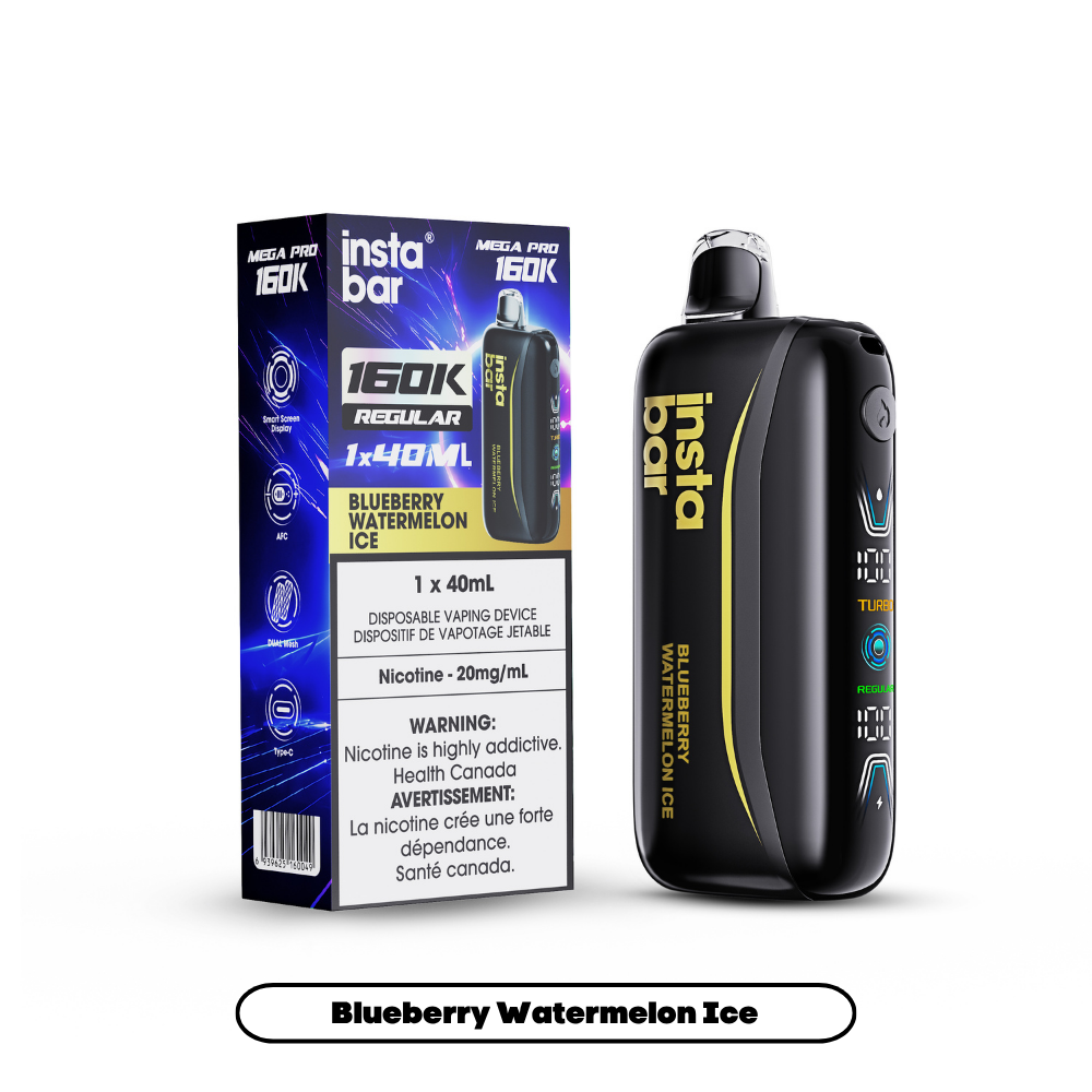 Insta Bar Mega Pro 160K - Blueberry Watermelon Ice (4pc/Carton) [Alberta]