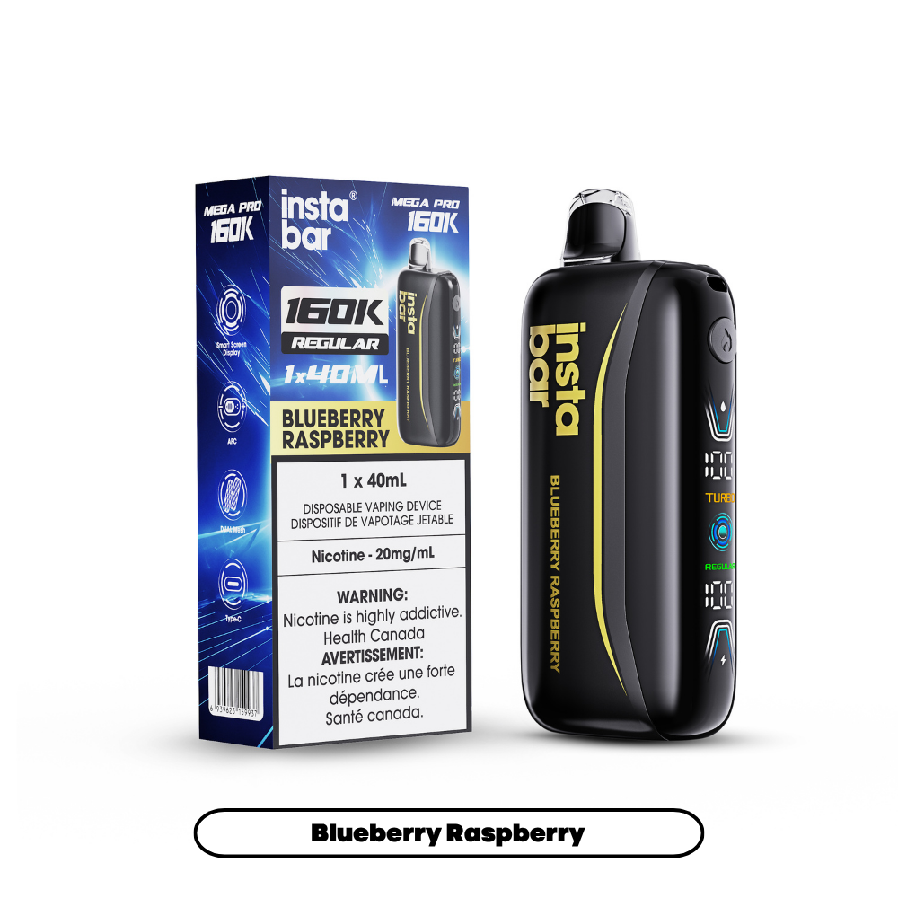 Insta Bar Mega Pro 160K - Blueberry Raspberry (4pc/Carton) [Ontario]