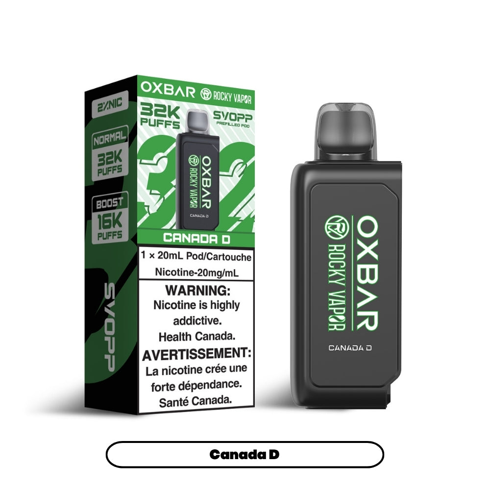 Svopp Rocky Vapor Oxbar [Prefilled Pods] 32K - Canada D (4pc/Carton) [Alberta]