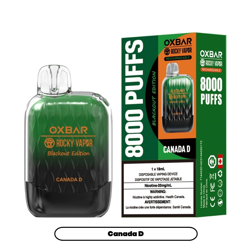 Rocky Vapor Oxbar G-8000 - Canada D (5pc/Carton) [Ontario]