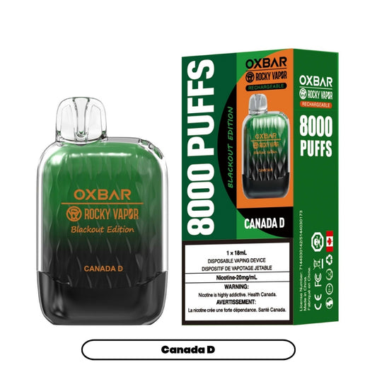 Rocky Vapor Oxbar G-8000 - Canada D (5pc/Carton) [Federal]