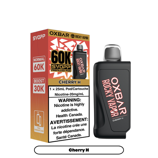 Svopp Rocky Vapor Oxbar 60K {Prefilled Pods} - Cherry H (4pc/Carton) [Ontario]