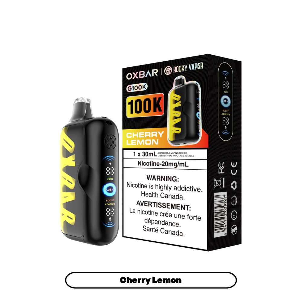 Rocky Vapor Oxbar G100K - Cherry Lemon (4pc/Carton) [Alberta]