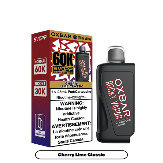 Svopp Rocky Vapor Oxbar 60K {Prefilled Pods} - Cherry Lime Classic (4pc/Carton) [Ontario]