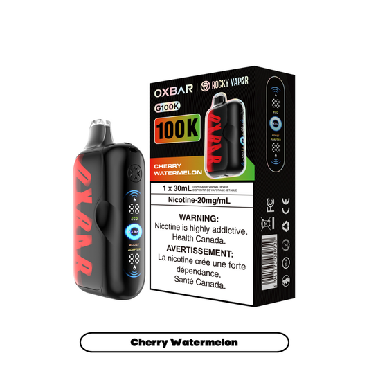 Rocky Vapor Oxbar G100K - Cherry Watermelon (4pc/Carton) [Manitoba]