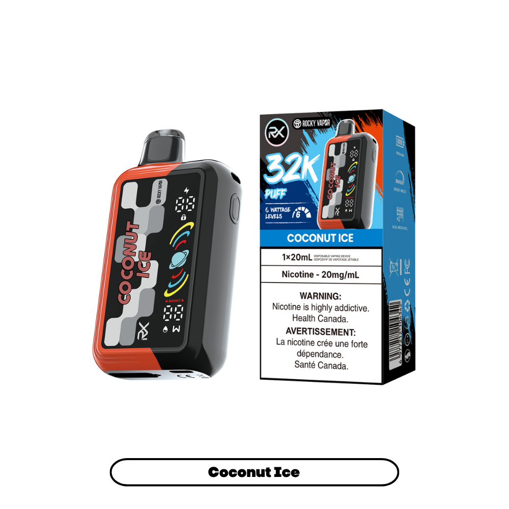 Rocky Vapor RX 32K - Coconut Ice (4pc/Carton) [Manitoba]