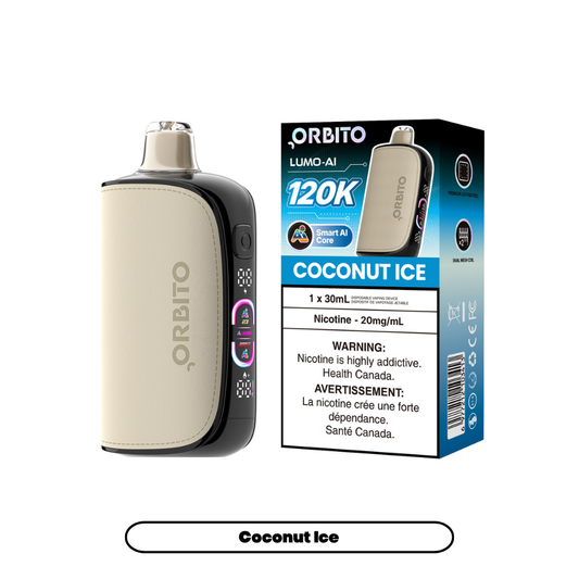 Orbito Lumo AI 120K (20mg) - Coconut lce (4pc/Carton) [Federal]