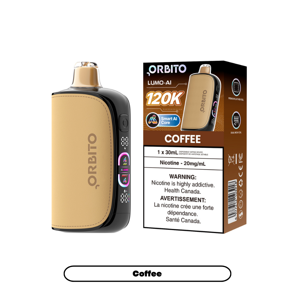 Orbito Lumo AI 120K (20mg) - Coffee (4pc/Carton) [Alberta]