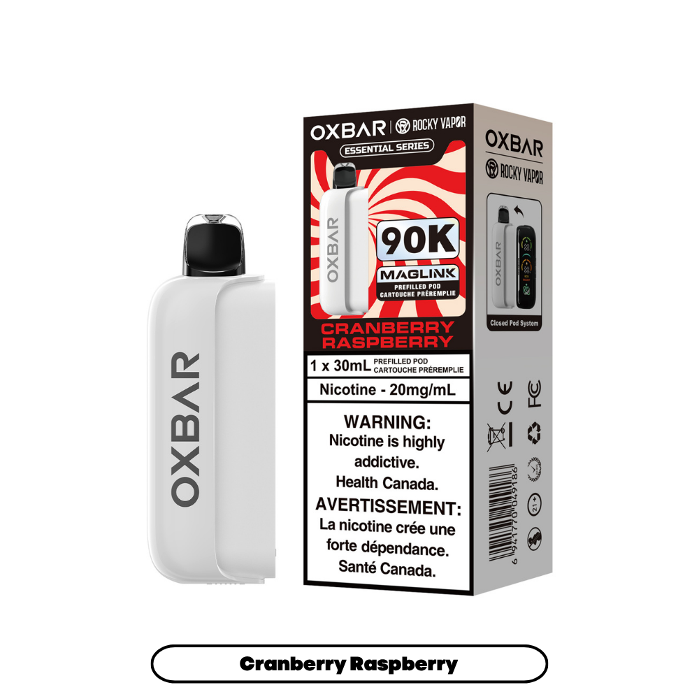 Rocky Vapor Oxbar Maglink - Essential Series - Cranberry Raspberry (4pc/Carton) [Alberta] {Prefilled Pods}