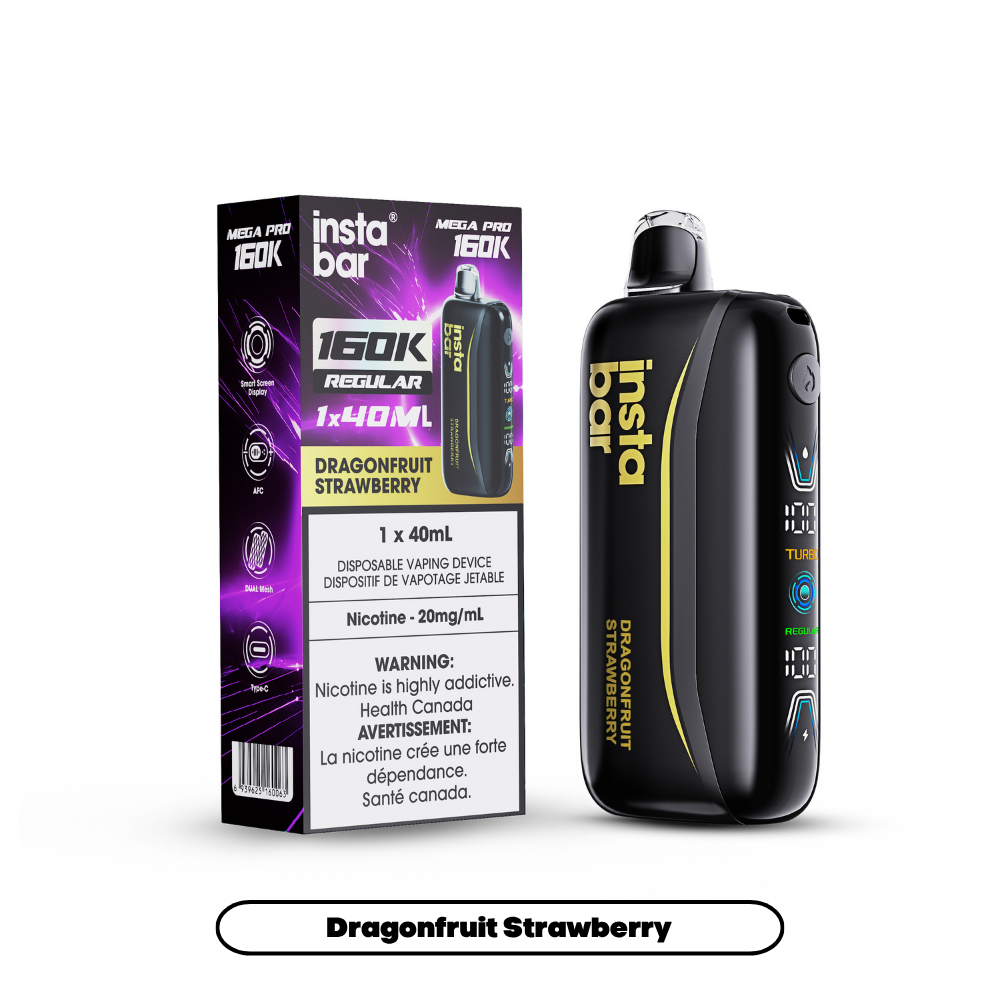 Insta Bar Mega Pro 160K - Dragonfruit Strawberry (4pc/Carton) [Alberta]