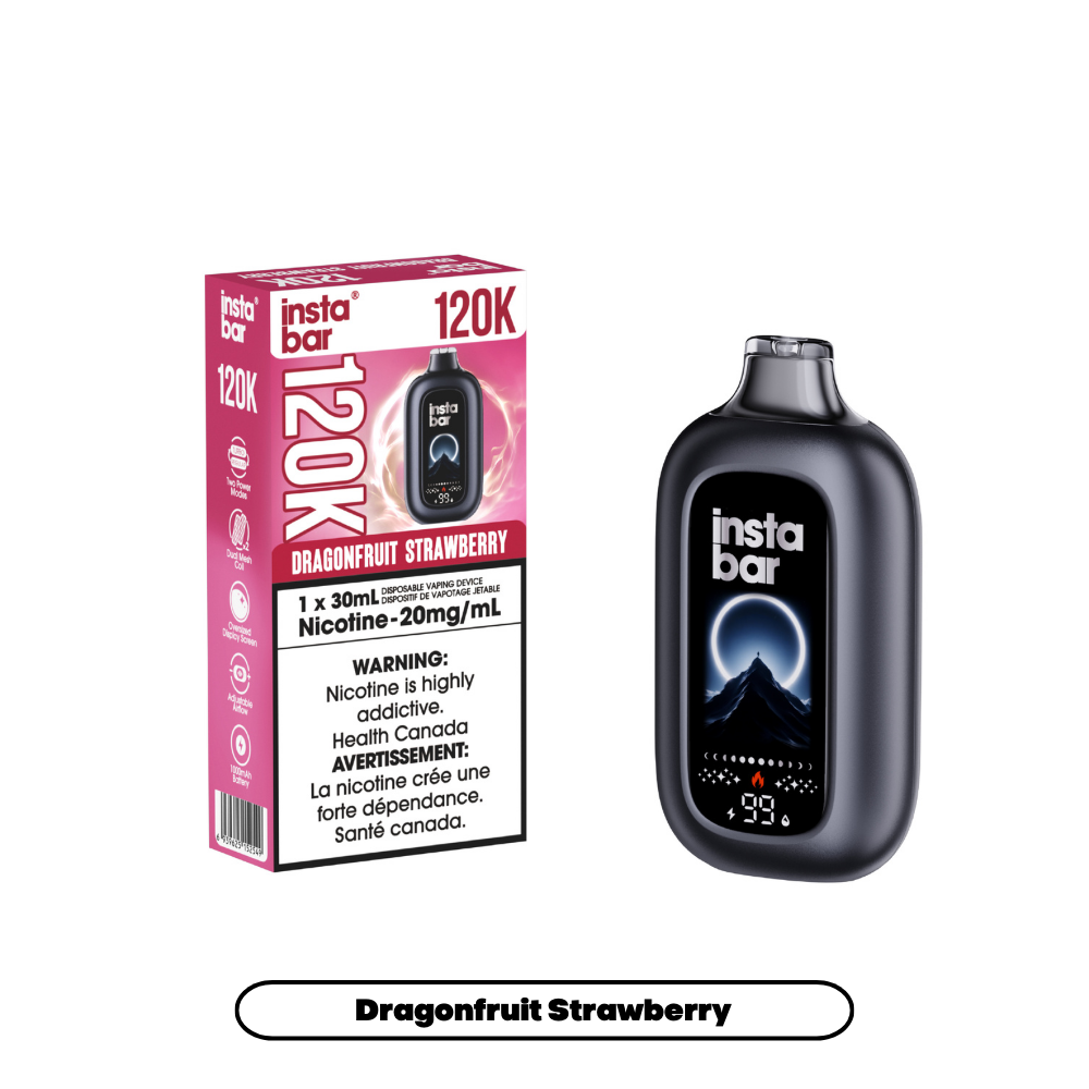 Insta Bar 120K - Dragonfruit Strawberry (4pc/Carton) [Alberta]