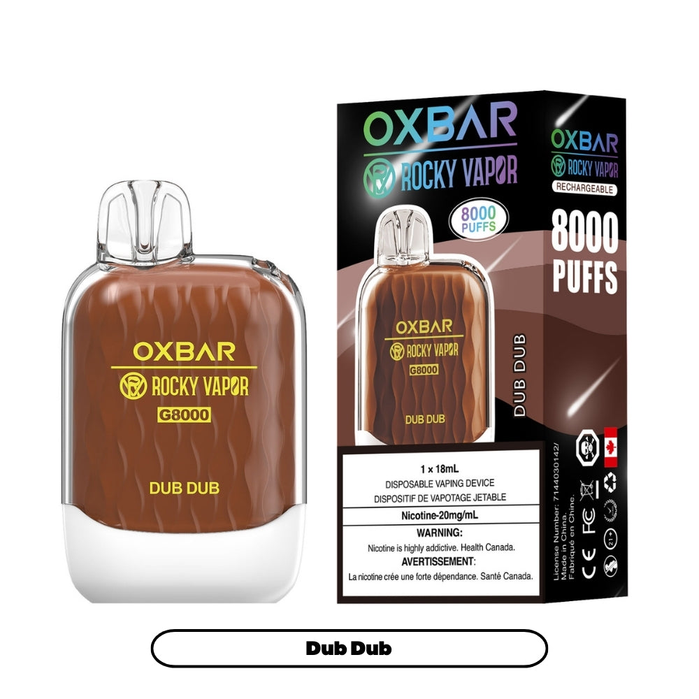 Rocky Vapor Oxbar G-8000 - Dub Dub (5pc/Carton) [Federal]