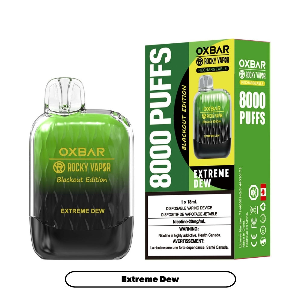 Rocky Vapor Oxbar G-8000 - Extreme Dew (5pc/Carton) [Federal] – Nimbus ...