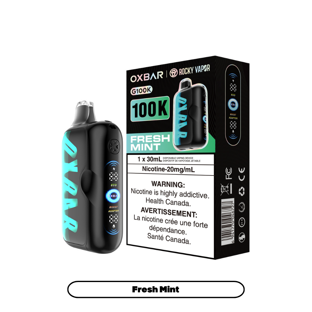 Rocky Vapor Oxbar G100K - Fresh Mint (4pc/Carton) [Alberta]