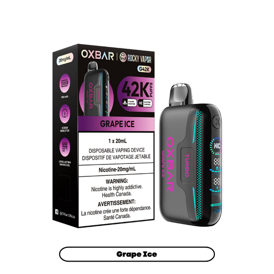 Rocky Vapor Oxbar G42K - Grape Ice (4pc/Carton) [Ontario]