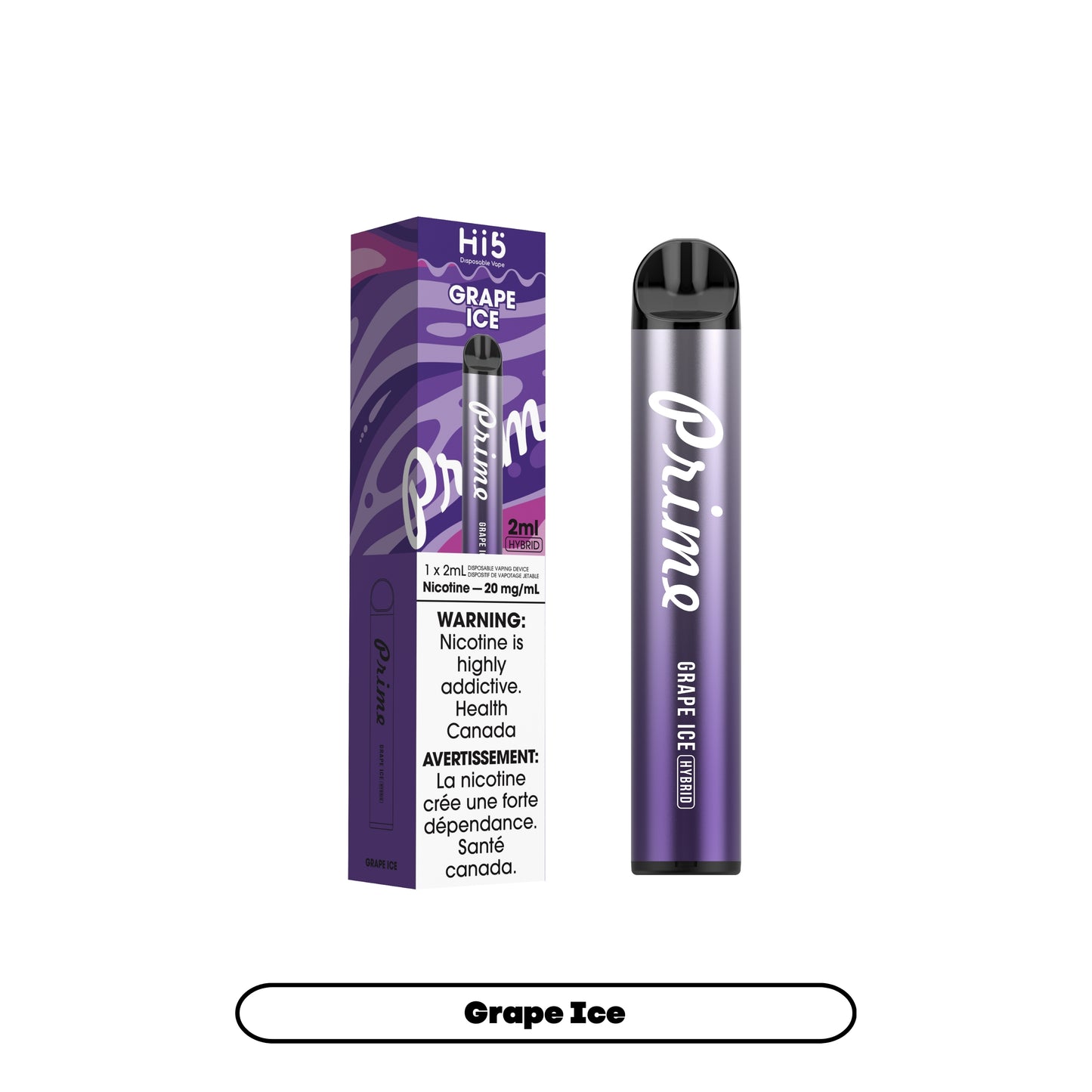 Hi5 Prime - Grape Ice (6pc/Carton) [Federal]