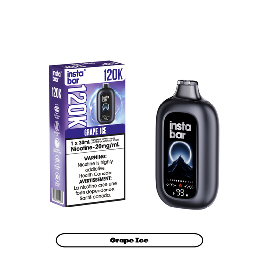 Insta Bar 120K - Grape Ice (4pc/Carton) [Manitoba]