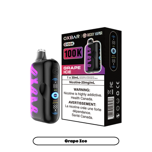 Rocky Vapor Oxbar G100K - Grape Ice (4pc/Carton) [Manitoba]